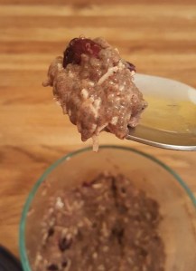 chia pudding with dried cranberries